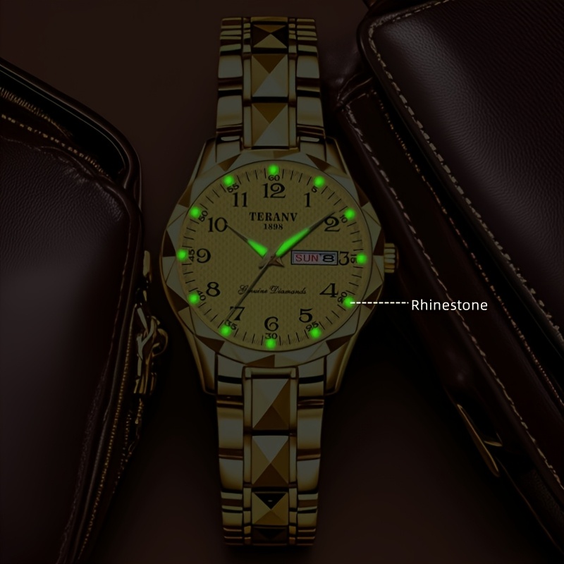 Rectangular Digital Dial Alloy Watch with Women's Strap